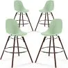 Tabourets de Salle à Manger - Design Scandinave - Pieds en Bois Sombre - Lot de 4 - Skögur image 9