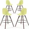 Tabourets de Salle à Manger - Design Scandinave - Pieds en Bois Sombre - Lot de 4 - Skögur image 9