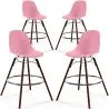 Tabourets de Salle à Manger - Design Scandinave - Pieds en Bois Sombre - Lot de 4 - Skögur image 9