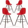 Tabourets de Salle à Manger - Design Scandinave - Pieds en Bois Sombre - Lot de 4 - Skögur image 9