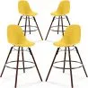Tabourets de Salle à Manger - Design Scandinave - Pieds en Bois Sombre - Lot de 4 - Skögur image 9