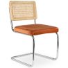 Chaise de salle à manger - tapissée de velours - Bois et rotin - New Edition - Martha image 9