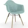 Chaise de Salle à Manger en Velours - Design Scandinave et Pieds en Bois - Nordika image 9