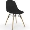 Chaise de Salle à Manger en Velours - Design Scandinave et Pieds en Bois - Skögur image 9