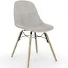 Chaise de Salle à Manger en Velours - Design Scandinave et Pieds en Bois - Skögur image 9