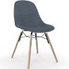 Chaise de Salle à Manger en Velours - Design Scandinave et Pieds en Bois - Skögur image 9