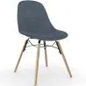 Chaise de Salle à Manger en Velours - Design Scandinave et Pieds en Bois - Skögur image 9