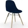 Chaise de Salle à Manger en Velours - Design Scandinave et Pieds en Bois - Skögur image 9