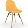Chaise de Salle à Manger en Velours - Design Scandinave et Pieds en Bois - Skögur image 9