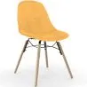 Chaise de Salle à Manger en Velours - Design Scandinave et Pieds en Bois - Skögur image 9