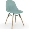Chaise de Salle à Manger en Velours - Design Scandinave et Pieds en Bois - Skögur image 9