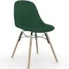 Chaise de Salle à Manger en Velours - Design Scandinave et Pieds en Bois - Skögur image 9