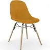 Chaise de Salle à Manger en Velours - Design Scandinave et Pieds en Bois - Skögur image 9