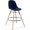 Tabouret de Bar en Velours - Design Scandinave et Pieds en Bois - Skögur image 9