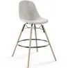 Tabouret de Bar en Velours - Design Scandinave et Pieds en Bois - Skögur image 9