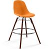 Tabouret de Bar en Velours - Design Scandinave et Pieds en Bois Foncé - Skögur image 9