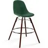 Tabouret de Bar en Velours - Design Scandinave et Pieds en Bois Foncé - Skögur image 9