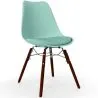 Chaise de Salle à Manger avec Coussin - Design Scandinave et Pieds en Bois Foncé - Skögur image 9