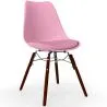 Chaise de Salle à Manger avec Coussin - Design Scandinave et Pieds en Bois Foncé - Skögur image 9