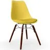 Chaise de Salle à Manger avec Coussin - Design Scandinave et Pieds en Bois Foncé - Skögur image 9