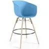 Tabouret de Bar - Design Scandinave - Pieds en Bois Naturel - Melania image 9