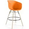 Tabouret de Bar - Design Scandinave - Pieds en Bois Naturel - Melania image 9
