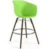 Tabouret de Bar - Design Scandinave - Pieds en Bois Foncé - Pirela image 9