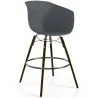 Tabouret de Bar - Design Scandinave - Pieds en Bois Foncé - Pirela image 9
