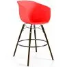 Tabouret de Bar - Design Scandinave - Pieds en Bois Foncé - Pirela image 9
