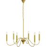 Suspension dorée à 6 bras – Style chandelier moderne en métal - Vintessa image 9