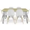 Pack Table Hairpin (90x150 cm) + 6 Chaises de Salle à Manger Nórdicas Skögur image 9