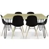 Pack Table Hairpin (90x150 cm) + 6 Chaises de Salle à Manger Nórdicas Skögur image 9