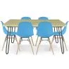 Pack Table Hairpin (90x150 cm) + 6 Chaises de Salle à Manger Nórdicas Skögur image 9