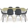 Pack Table Hairpin (90x150 cm) + 6 Chaises de Salle à Manger Nórdicas Skögur image 9