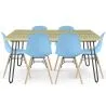 Pack Table Hairpin (90x150 cm) + 6 Chaises de Salle à Manger Nórdicas Skögur image 9