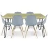 Pack Table Hairpin (90x150 cm) + 6 Chaises de Salle à Manger Nórdicas Skögur image 9