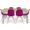 Pack Table Hairpin (90x150 cm) + 6 Chaises de Salle à Manger Nórdicas Skögur image 9