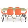 Pack Table Hairpin (90x150 cm) + 6 Chaises de Salle à Manger Nórdicas Skögur image 9