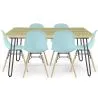 Pack Table Hairpin (90x150 cm) + 6 Chaises de Salle à Manger Nórdicas Skögur image 9