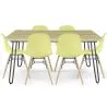 Pack Table Hairpin (90x150 cm) + 6 Chaises de Salle à Manger Nórdicas Skögur image 9