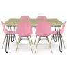 Pack Table Hairpin (90x150 cm) + 6 Chaises de Salle à Manger Nórdicas Skögur image 9
