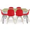 Pack Table Hairpin (90x150 cm) + 6 Chaises de Salle à Manger Nórdicas Skögur image 9