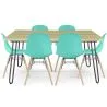 Pack Table Hairpin (90x150 cm) + 6 Chaises de Salle à Manger Nórdicas Skögur image 9