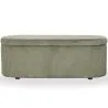 Banc Avec Rangement Interne Rembourré En Tissu Velours Côtelé - Eiren image 9