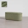 Banc Avec Rangement Interne Rembourré En Tissu Velours Côtelé - Eiren image 9