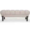 Banc de style Chesterfield tapissé en velours avec pieds en fer - Hamptons image 9