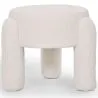 Tabouret Rembourré En Tissu Bouclé Blanc Cassé – Assise Moderne Pour Salon Et Chambre - Boreta image 9