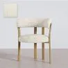 Fauteuil de <em>salle de séjour</em> avec <em>accoudoirs</em> <em>rembourrés</em> en Chenille – <em>Pieds</em> effet chêne – <em>Design ergonomique</em> et moderne – Okare image 9
