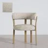 Fauteuil de <em>salle de séjour</em> avec <em>accoudoirs</em> <em>rembourrés</em> en Chenille – <em>Pieds</em> effet chêne – <em>Design ergonomique</em> et moderne – Okare image 9