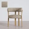 Fauteuil de <em>salle de séjour</em> avec <em>accoudoirs</em> <em>rembourrés</em> en Chenille – <em>Pieds</em> effet chêne – <em>Design ergonomique</em> et moderne – Okare image 9